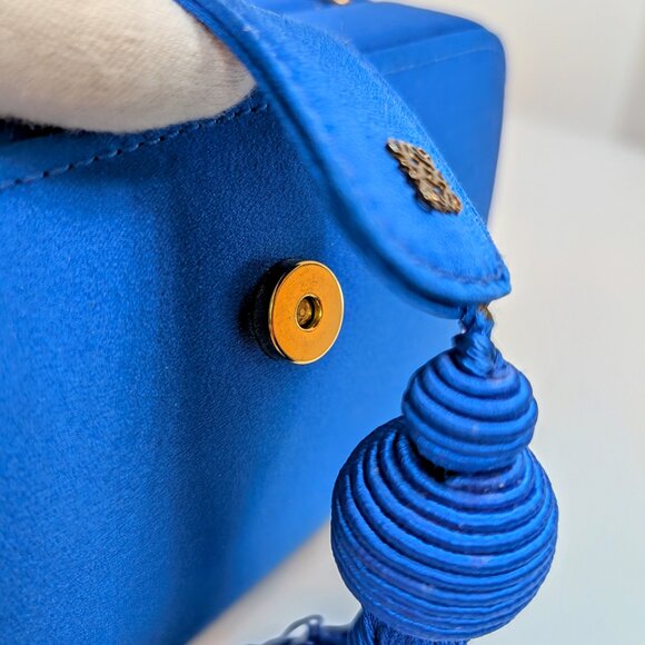 Loewe Blue Box Chain Clutch with Tassel - Picture 8 of 16